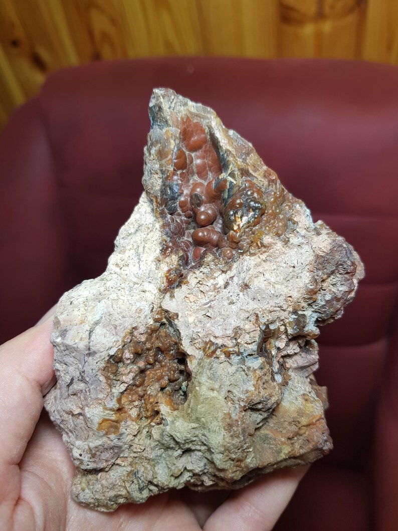Red Hematite Botryoidal Agate: Grounding Crystal for Courage - Etsy