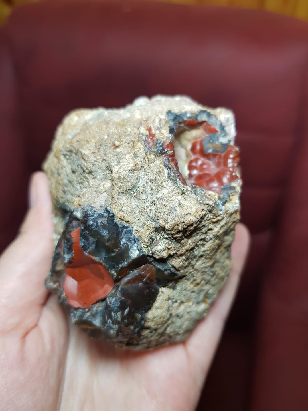 Red Hematite Botryoidal Agate: Grounding Crystal for Courage - Etsy