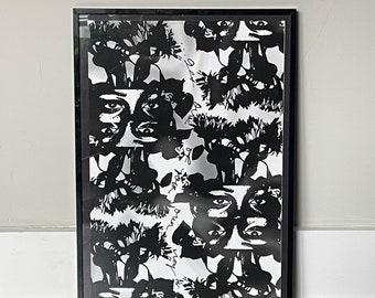 Miłość do siebie | Czarno-biały wzór | Wydruk artystyczny