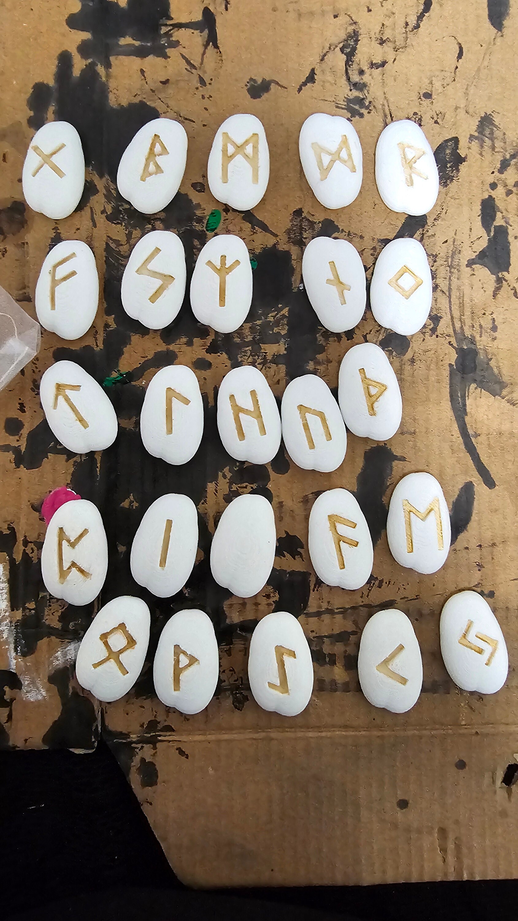 Custom Rune Set Hand Painted 3D Printed Runes Set - Etsy