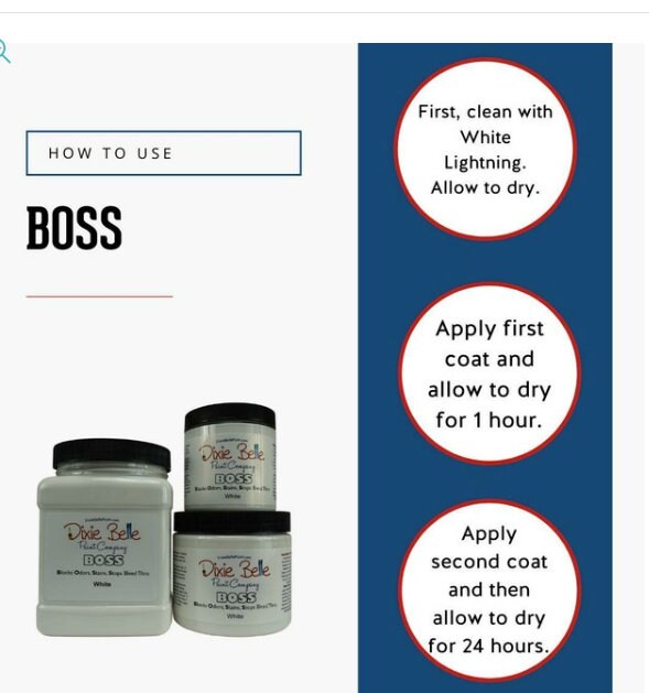 Dixie Belle B.O.S.S. White Primer Block Odors Stains & Bleed Thru Etsy