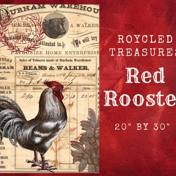 Red Rooster Roycycled Treasures Decoupage Tissue Paper for furniture, painting, and crafting