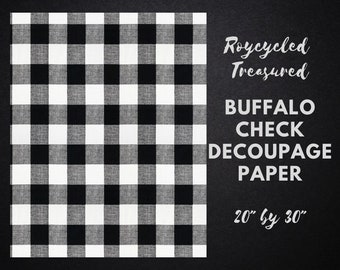 Buffalo Check Roycycled 18lb 20X30 decoupage tissue paper