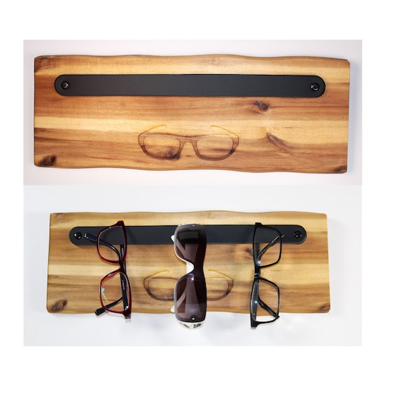 Produktbild von 9-fach Brillenhalter Aus Holz – Wandmontage, Platzsparend, Für Sonnen- Und Lesebrillen