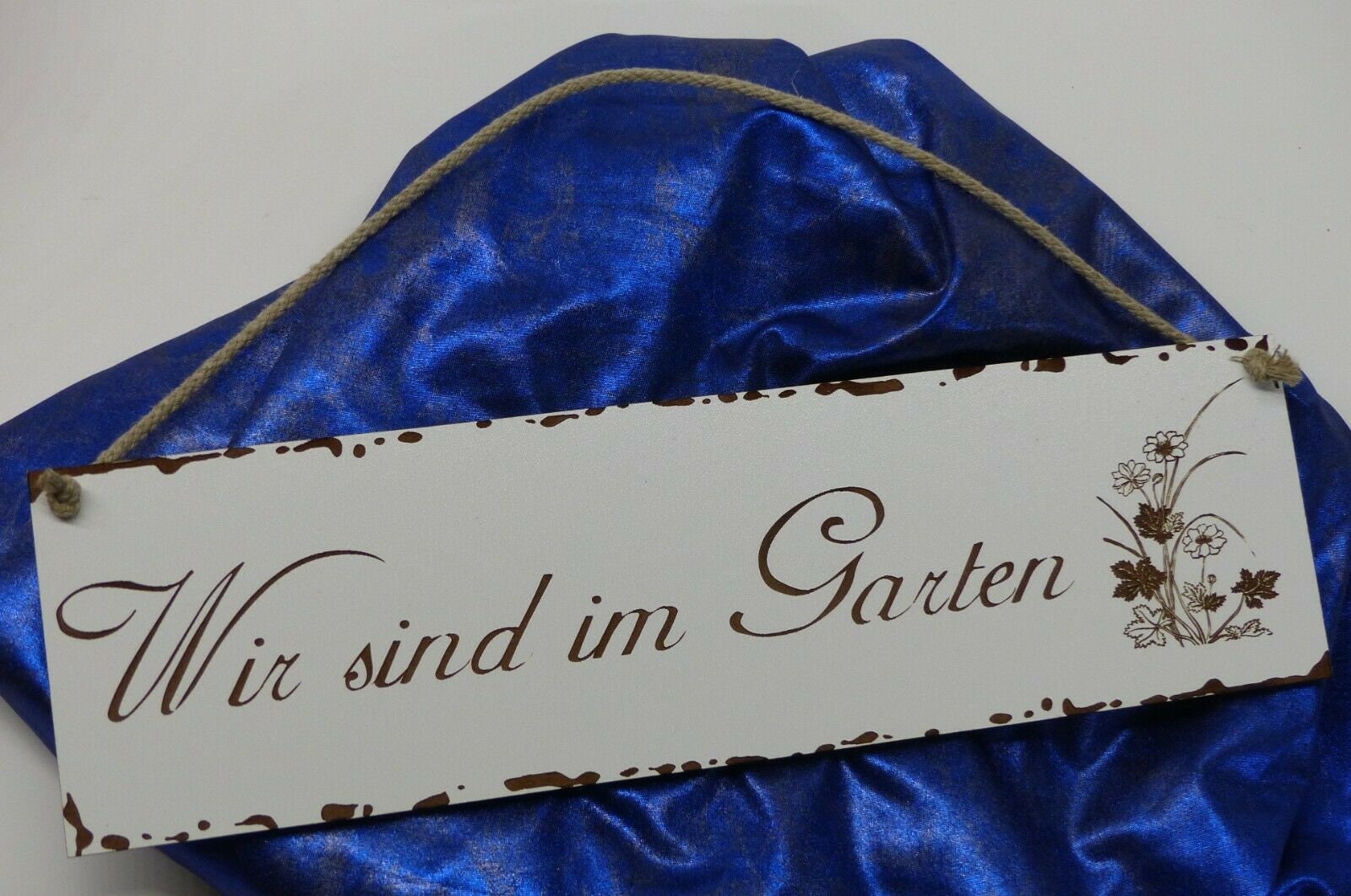 wir sind im garten schild