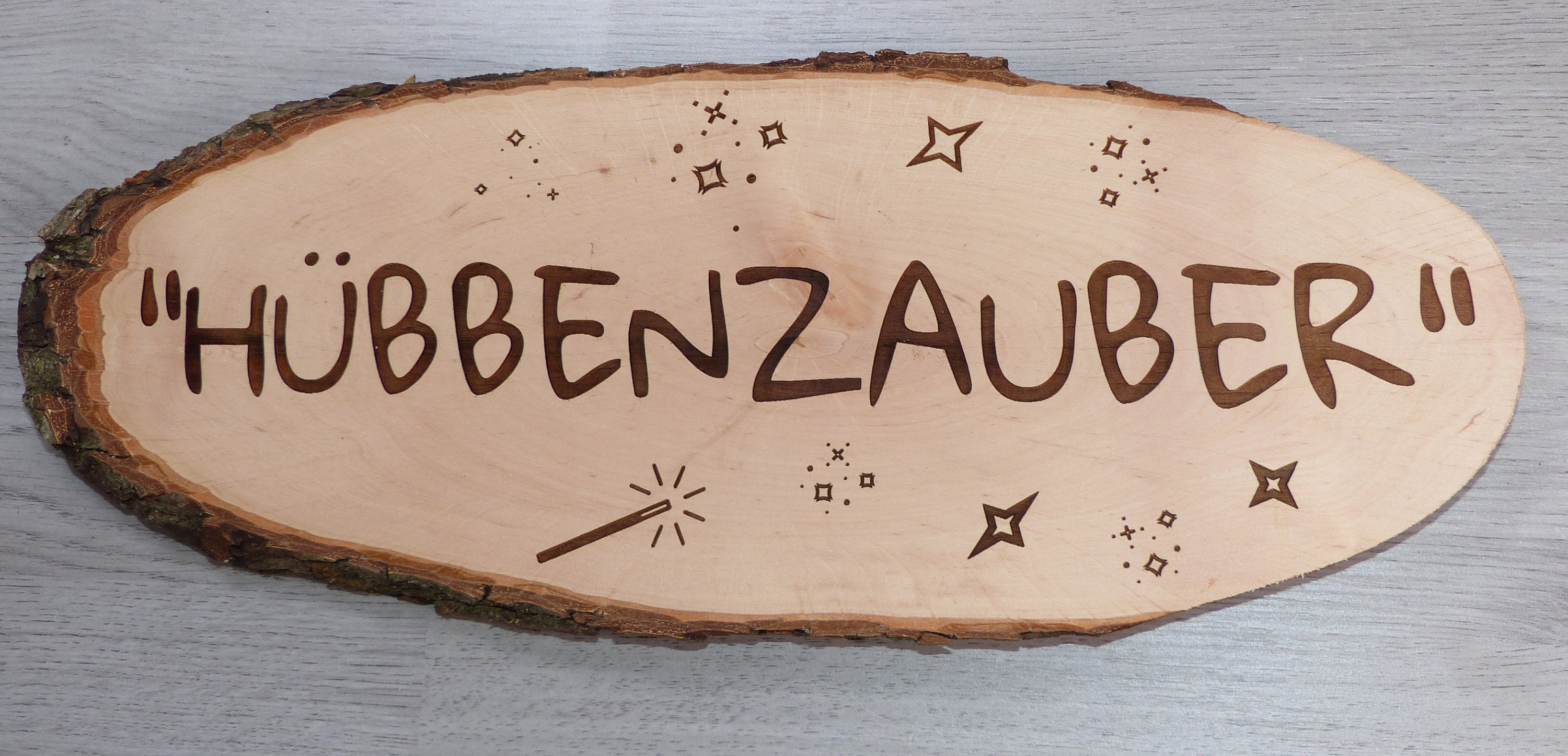 Bark Disc Tree Disc Bark Disc 21 - 24 Cm Desired Text Personalized Engraving Sign ...