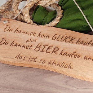 Wunschtext Schild personalisiert aus Holz mit Gravur selbst gestalten Buche Massiv Holzschilder 23 45 cm Bild 4