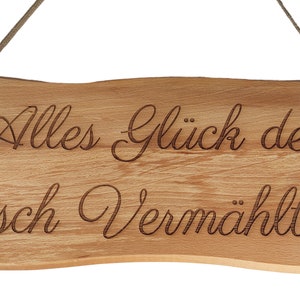 Wunschtext Schild personalisiert aus Holz mit Gravur selbst gestalten Buche Massiv Holzschilder 23 45 cm Bild 5