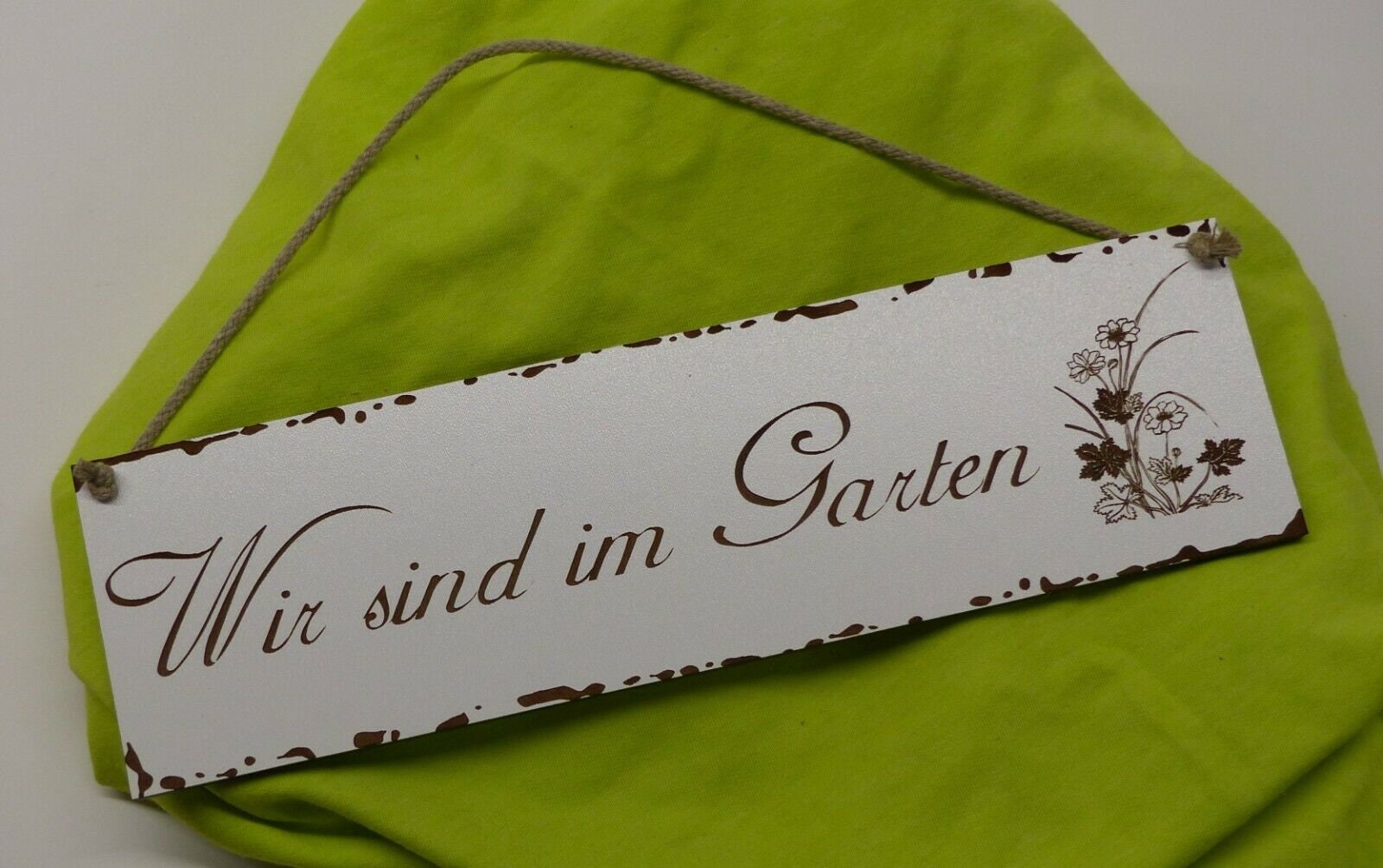 Wir sind im Garten Schild Shabby Chic Deko Gravur Schild Etsy