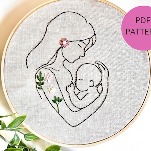 nursery embroidery pattern , PDF pattern , beginner  embroidery pattern, nursery cross stitch guide