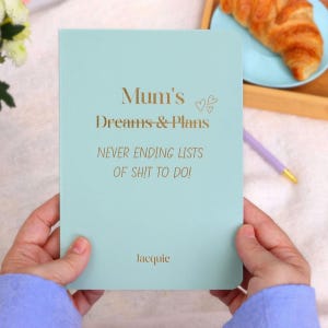 Personalised A5 Notebook | Custom Gift for Mum | Mother’s Day Present | Birthday Gift | Hardback or Softback | UK Made Journal | Lined Book