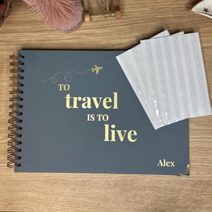 Regalo de viaje / Álbum de recortes de vacaciones / Cuaderno de viaje / Recuerdos de viaje / Libro de recuerdos / Regalos para ella / Regalo de aventura / Planificador de viajes