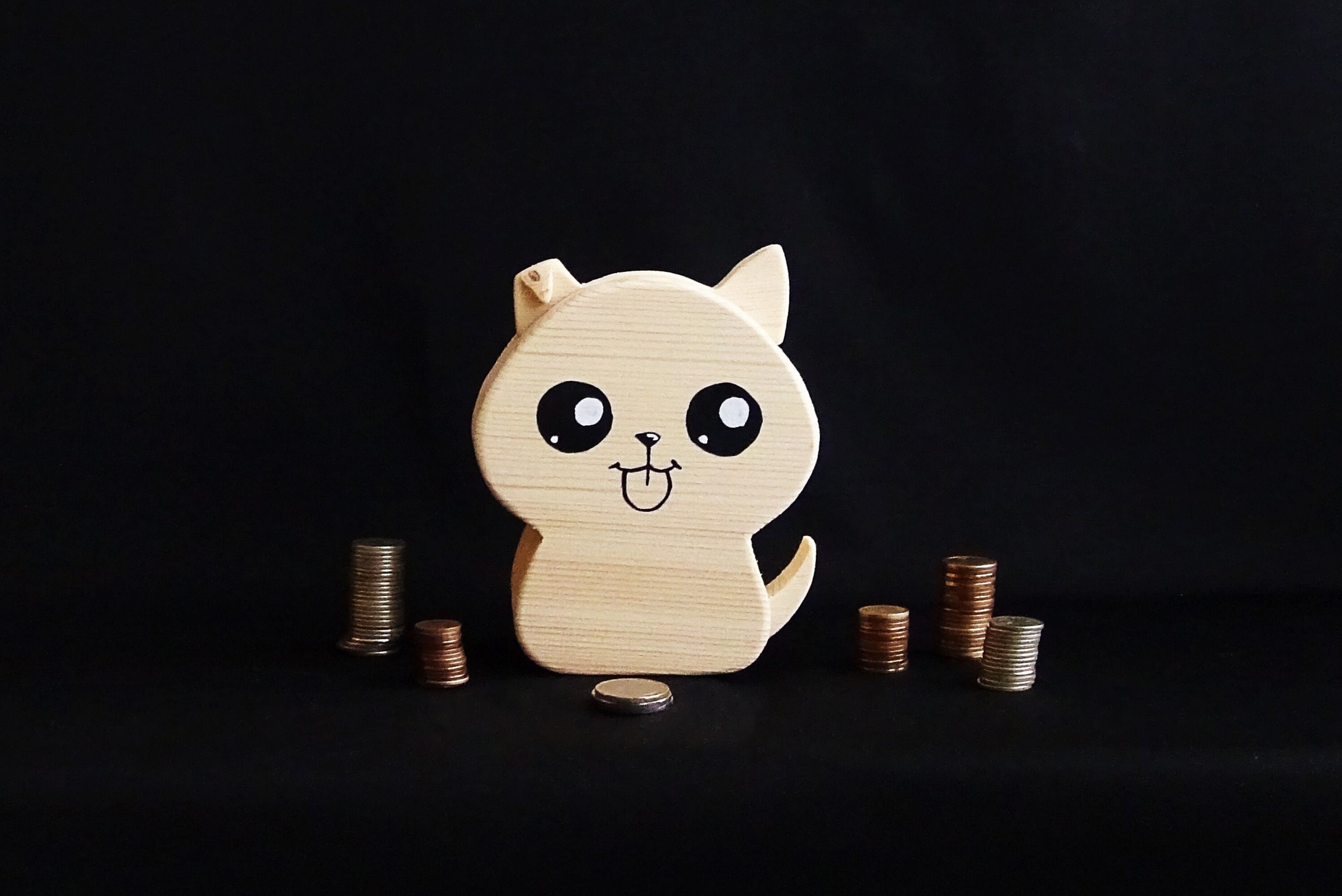 Wooden Piggy Bank Handmade Piggy Bank Puppy Piggy Bank Dog Etsy UK