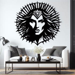 Wonder Women Wall Decor, Super Hero Gift, Wonder Women Wall Art, Super Hero, gift for women, Kid Room, Birthday Gift, Metal art 3