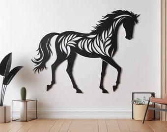 Unique Metal Horse Wall Art: Farmhouse Equestrian Decor