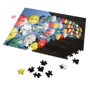 Umbrellas Over Quebec 252 Piece Puzzle image 3