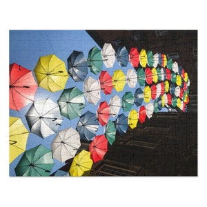 Umbrellas Over Quebec 252 Piece Puzzle image 2