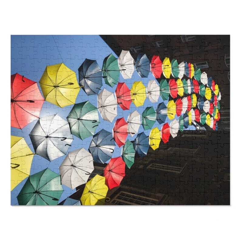 Umbrellas Over Quebec 252 Piece Puzzle image 2