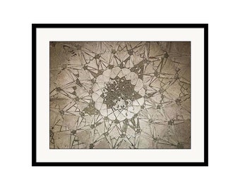 Textures and Patterns of Agra - Looking Up - Agra Fort Architectural Photography, Agra India - Framed Photograph Print 37.5" x 30.5" Overall