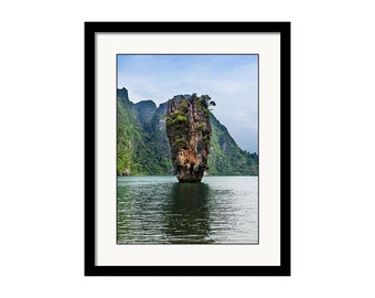 Khao Ta Pu Rock, view from James Bond Island, Thailand _ Framed Photograph