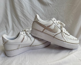 Nike Hochzeit Air Force 1 Bling Sneakers,Hochzeit Sneakers in weiß,Benutzerdefinierte Nike Hochzeitsschuhe,Geschenk für Braut,Brautpartygeschenk,Hochzeitsgeschenk