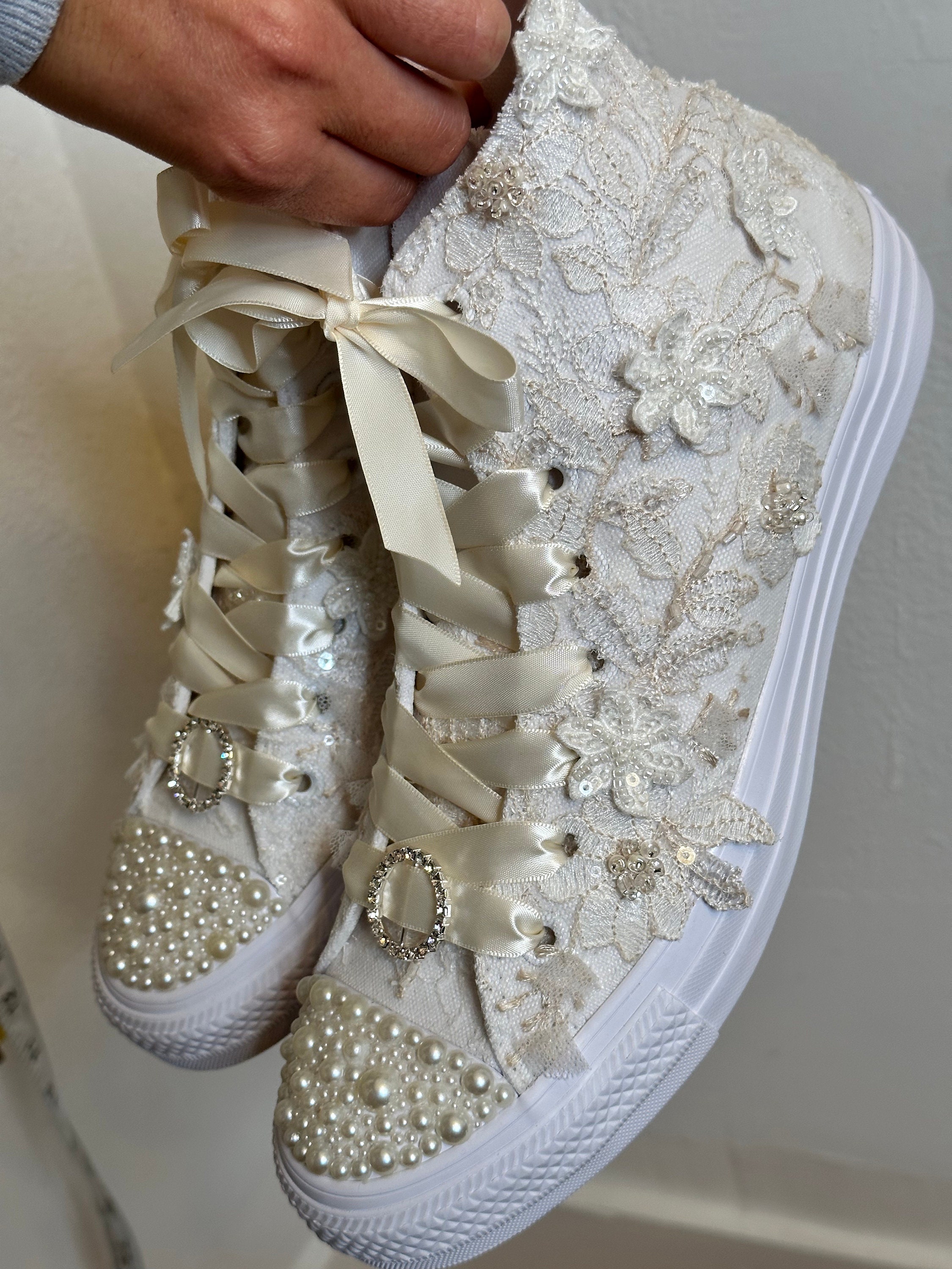 White Lace Converse Etsy Singapore