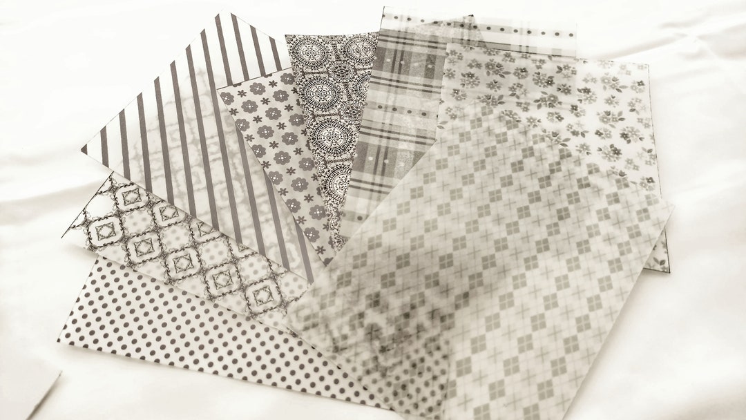 Translucent Printable Paper, 8 Patterned Vellum Paper for Bujo, Planner
