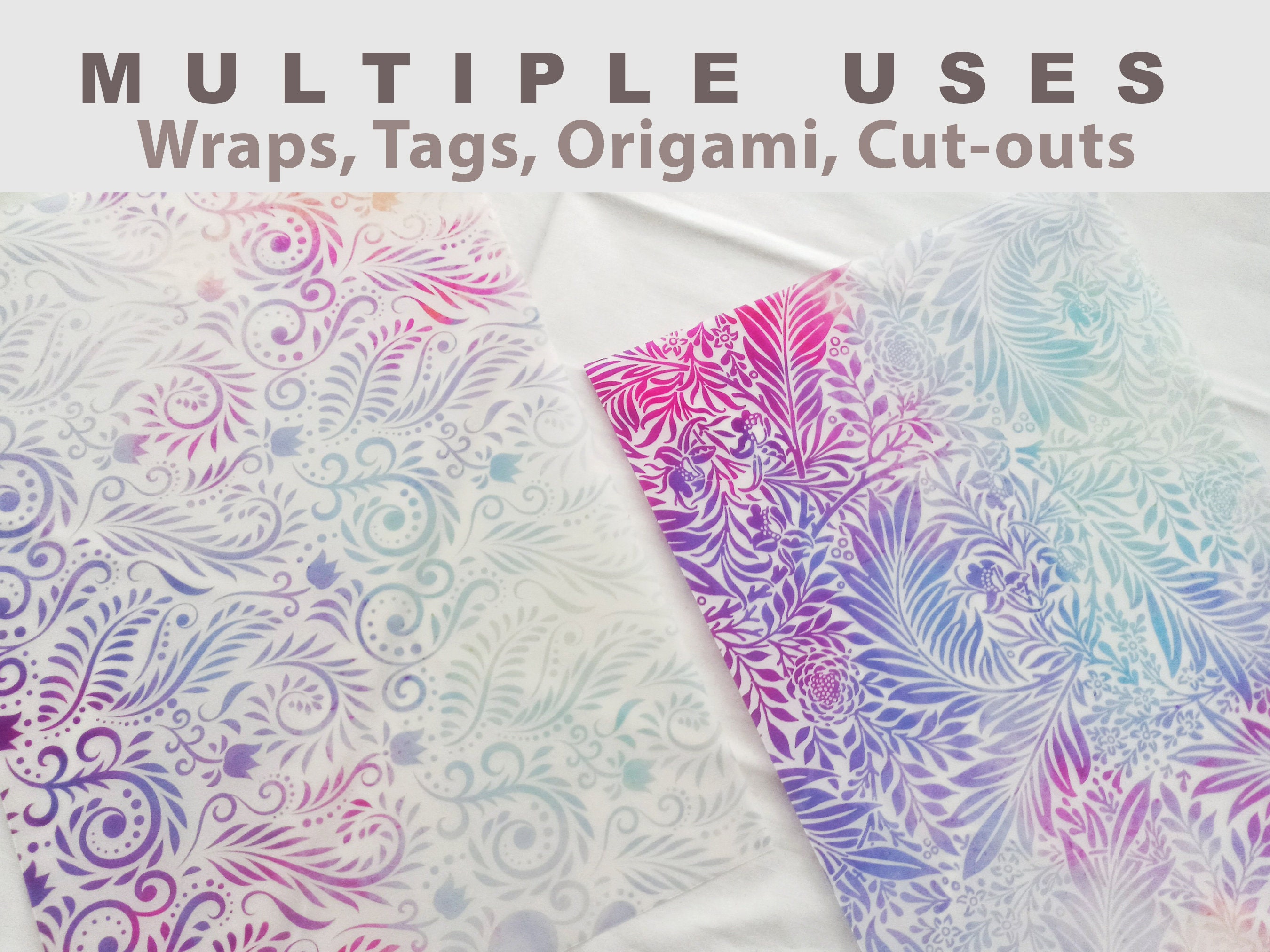 Printed Vellum Paper Sheets Colored Vellum Mandala Abstract Pattern ...
