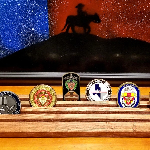 Challenge Coin Rack 40 Coin Display Holder | Veteran Owned Business | Military Gift