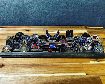 Challenge Coin Rack 60 Coin Display Holder | Veteran Owned Business | Military Gift