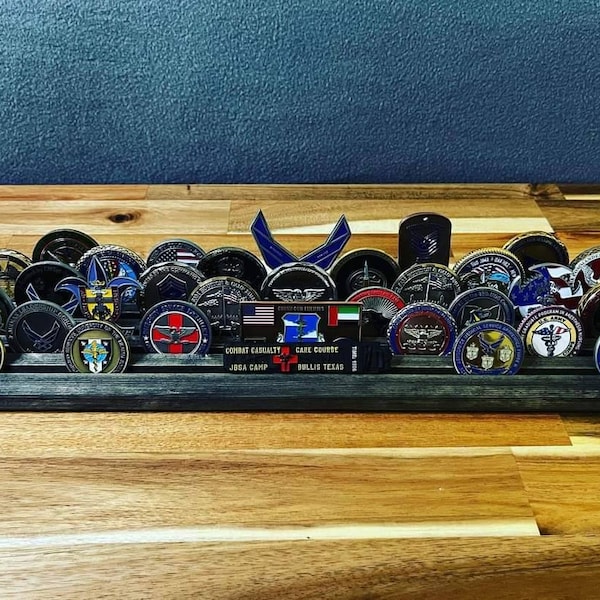 60 Coin Challenge Coin Display Veteran Owned Business Ships Fast