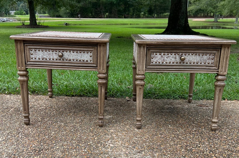 Cowhide End Tables / Western Endtables Etsy