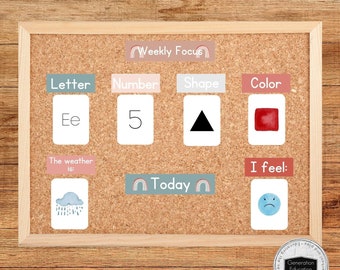 Preschool Focus Board (pink colors)