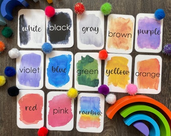 Color Flash Card Set: Toddler Learning Printables (Digital Download)