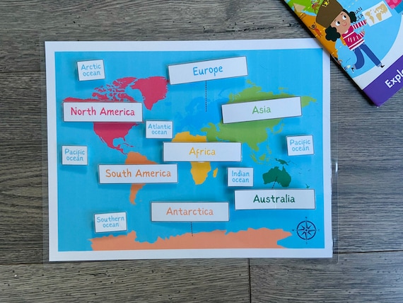 World Map Printable Puzzle - Etsy