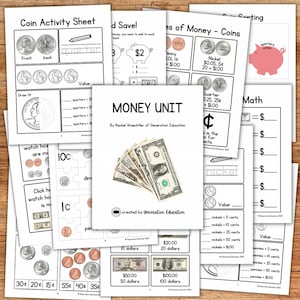Kids Money Unit and Activities