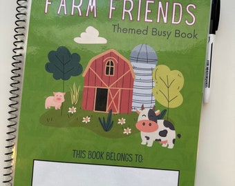 Farm Animals Busy Book: Preschool Learning Activity (Dry Erase)