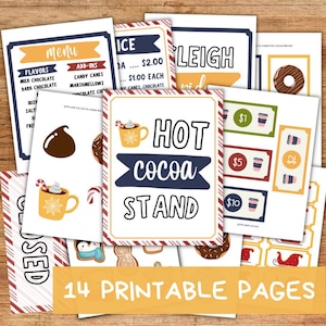 Printable Hot Chocolate Dramatic Play set