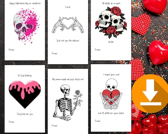 Goth Valentine's Day Cards: Edgy Humor, Dark Designs (PDF)