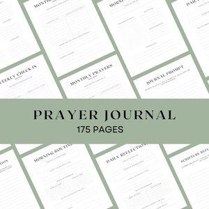 Printable Prayer Journal Pages PDF – 52-Week Christian Journaling Prompts, Scripture Reflections & Inspirational Words