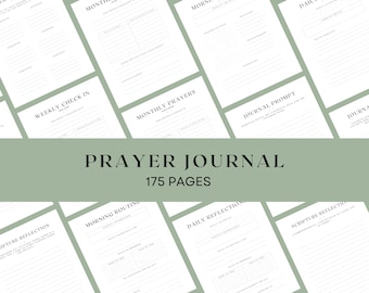 Printable Prayer Journal Pages PDF – 52-Week Christian Journaling Prompts, Scripture Reflections & Inspirational Words