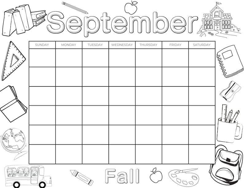 Printable 12-Month Coloring Calendar for Kids – Engaging Activity for Parents, Teachers, and Homeschooling Families image 10