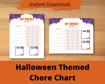Printable Halloween Chore Chart for Kids