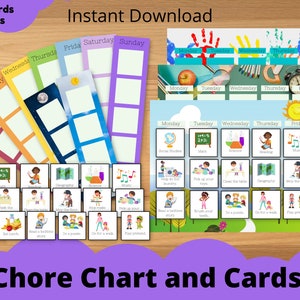 Kids Chore Chart, Kids routine chart, Kids Schedule