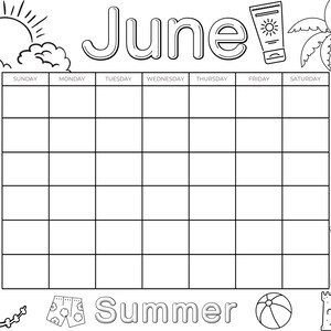 Printable 12-Month Coloring Calendar for Kids – Engaging Activity for Parents, Teachers, and Homeschooling Families image 7