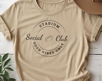 Football Mom SVG: Stadium Social Club, Good Vibes Only (Cut File)