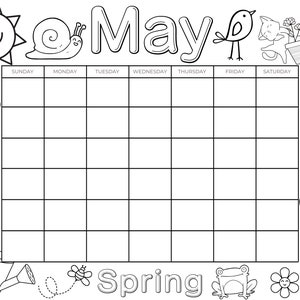 Printable 12-Month Coloring Calendar for Kids – Engaging Activity for Parents, Teachers, and Homeschooling Families image 6