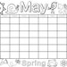 Printable Coloring Calendar for Kids, Kids Calendar, Printable Kids ...