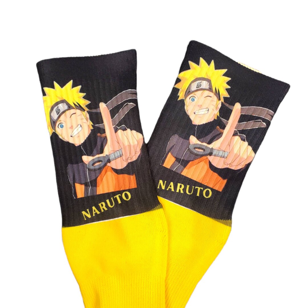 Custom Printed Socks Graphic Nar Uto Personalized Socks Etsy