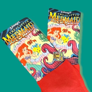 Mermaid and friends graphic vintage socks